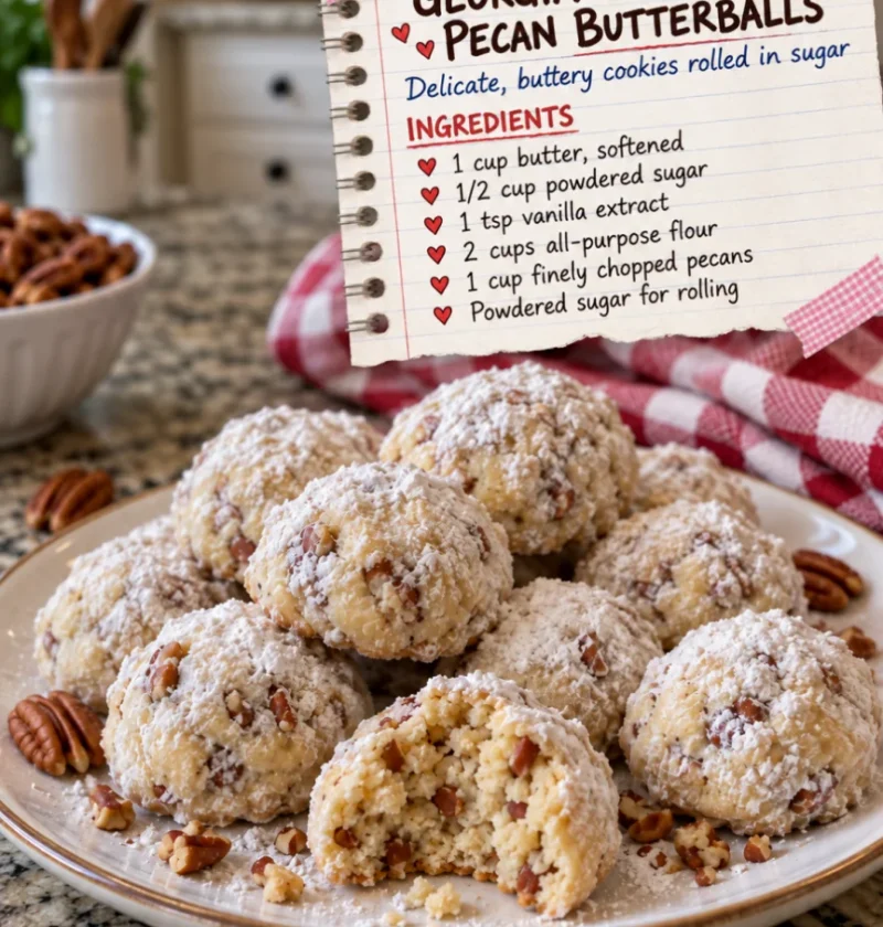 Georgia O’Keeffe’s Pecan Butterballs