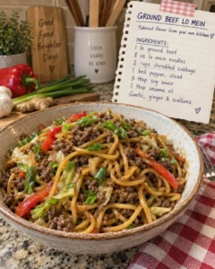 Ground Beef Lo Mein