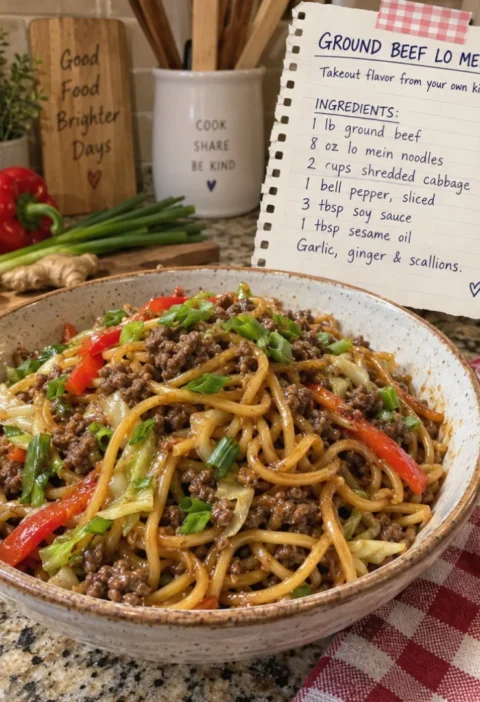 Ground Beef Lo Mein