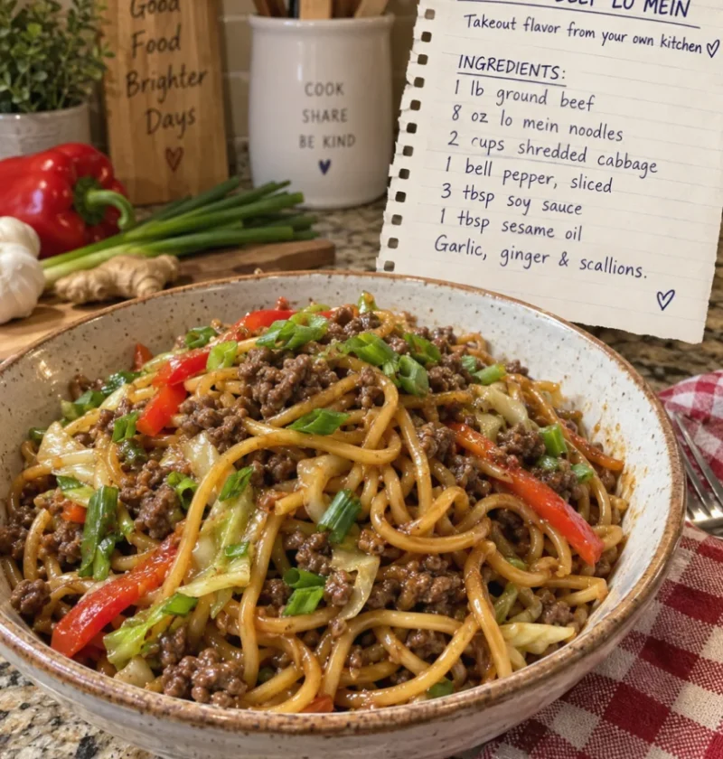 Ground Beef Lo Mein
