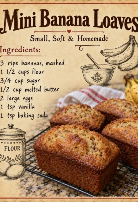 mini banana loaves