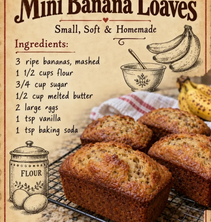 mini banana loaves