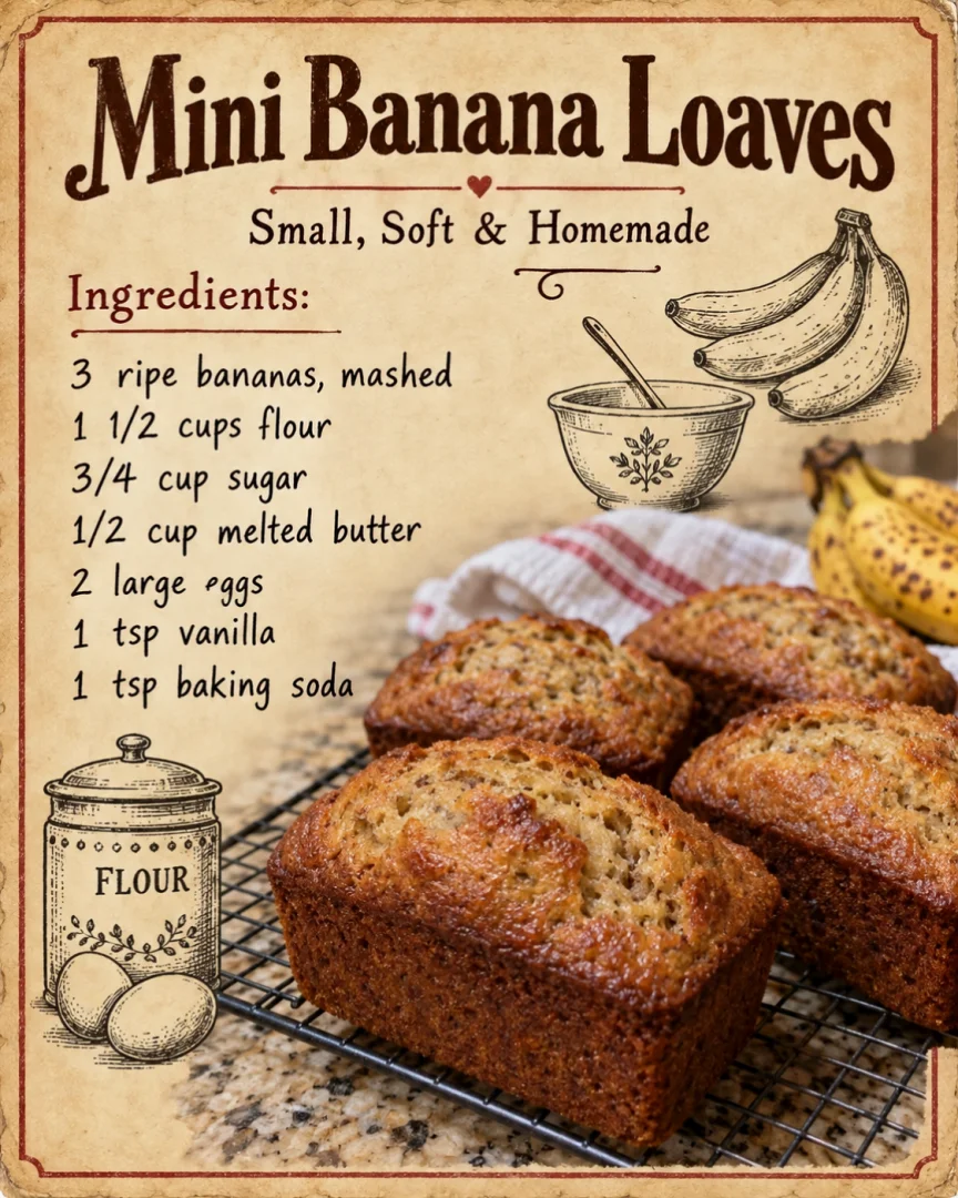 Mini Banana Loaves