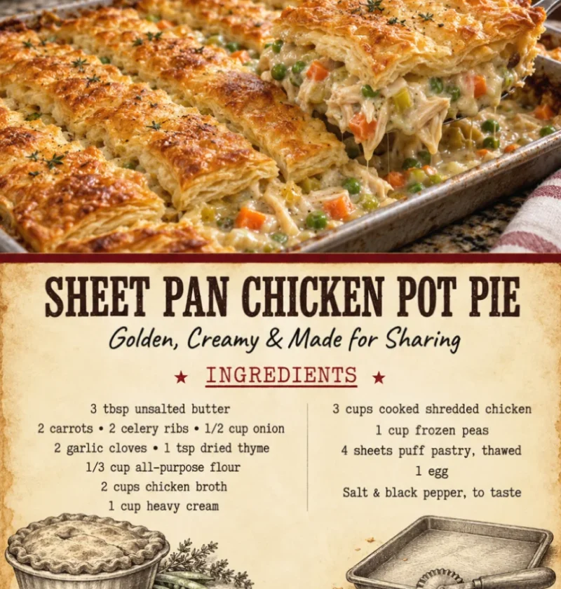 Sheet Pan Chicken Pot Pie