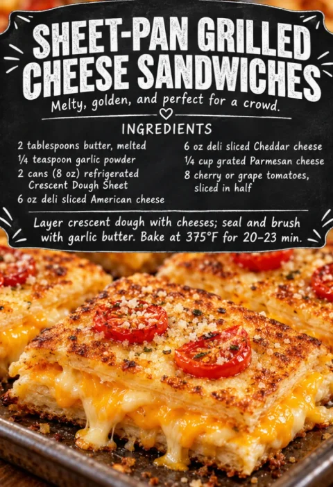 sheet-pan grilled cheese sandwiches