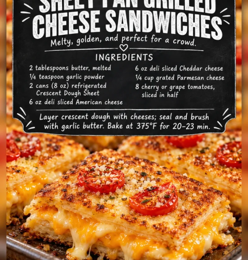 sheet-pan grilled cheese sandwiches