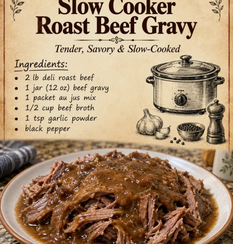 Slow Cooker Roast Beef Gravy