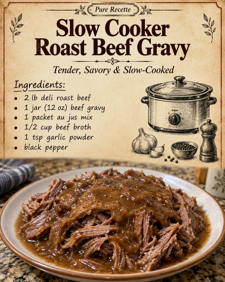 Slow Cooker Roast Beef Gravy