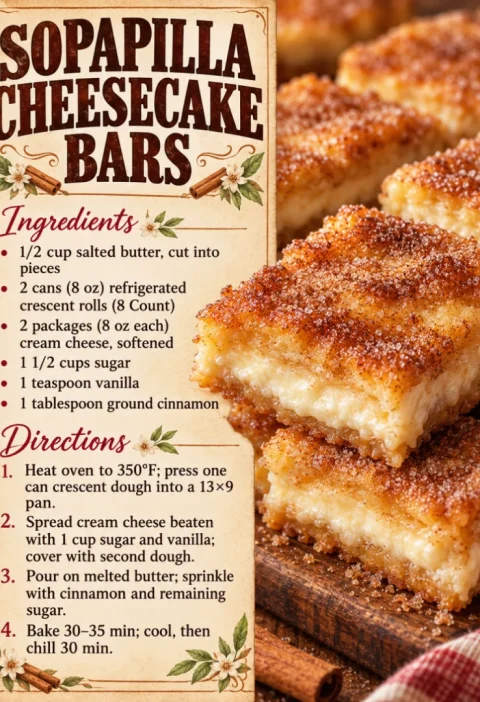 Sopapilla Cheesecake Bars