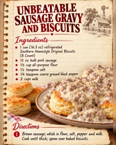 Unbeatable Sausage Gravy and Biscuits