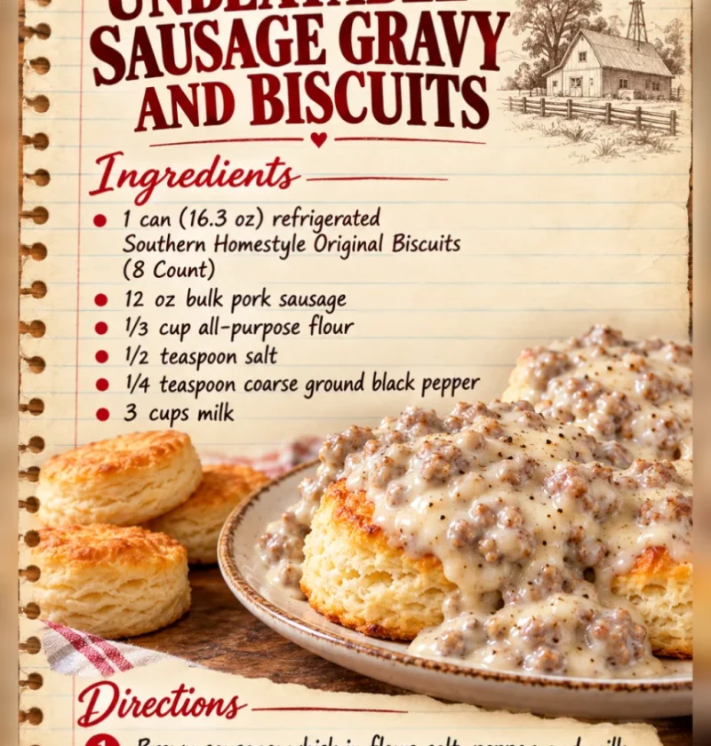 Unbeatable Sausage Gravy and Biscuits