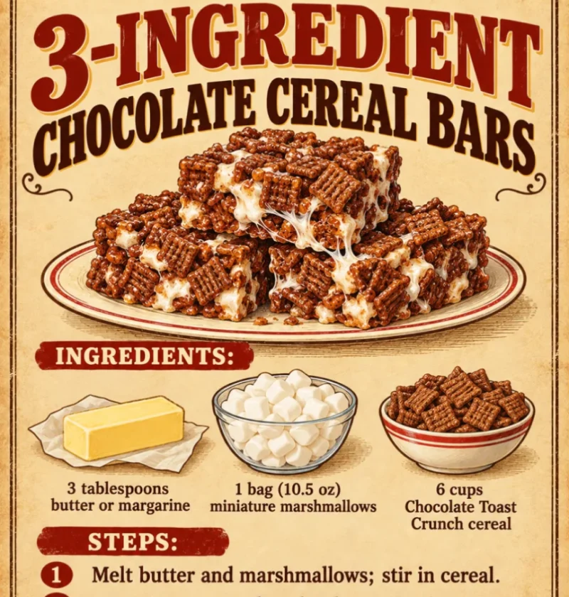 3-ingredient chocolate cereal bars