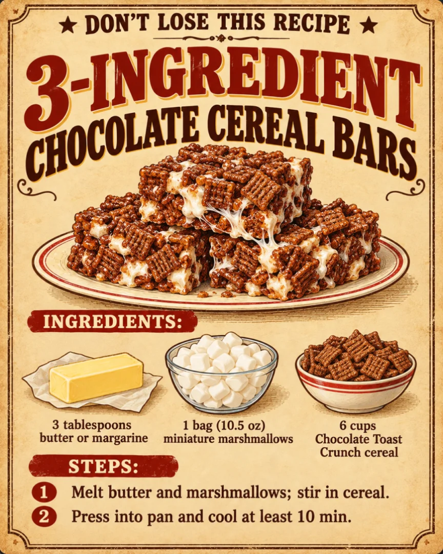 3-Ingredient Chocolate Cereal Bars