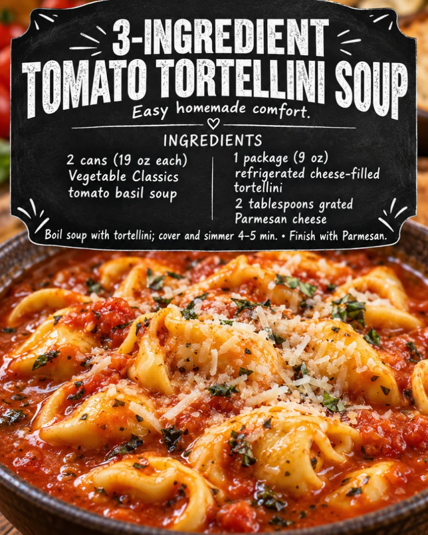 3-Ingredient Tomato Tortellini Soup