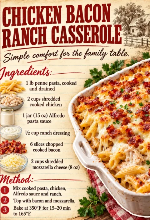 chicken bacon ranch casserole