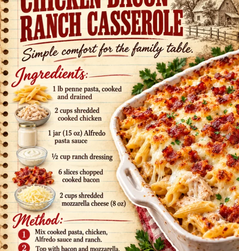 chicken bacon ranch casserole