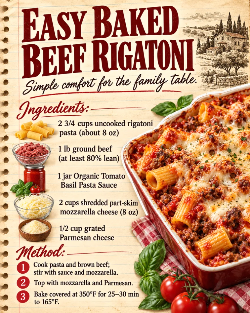 Easy Baked Beef Rigatoni
