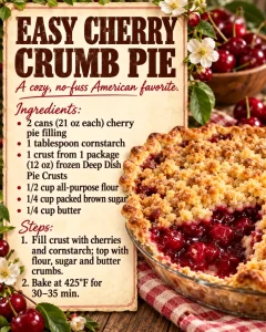 EASY CHERRY CRUMB PIE