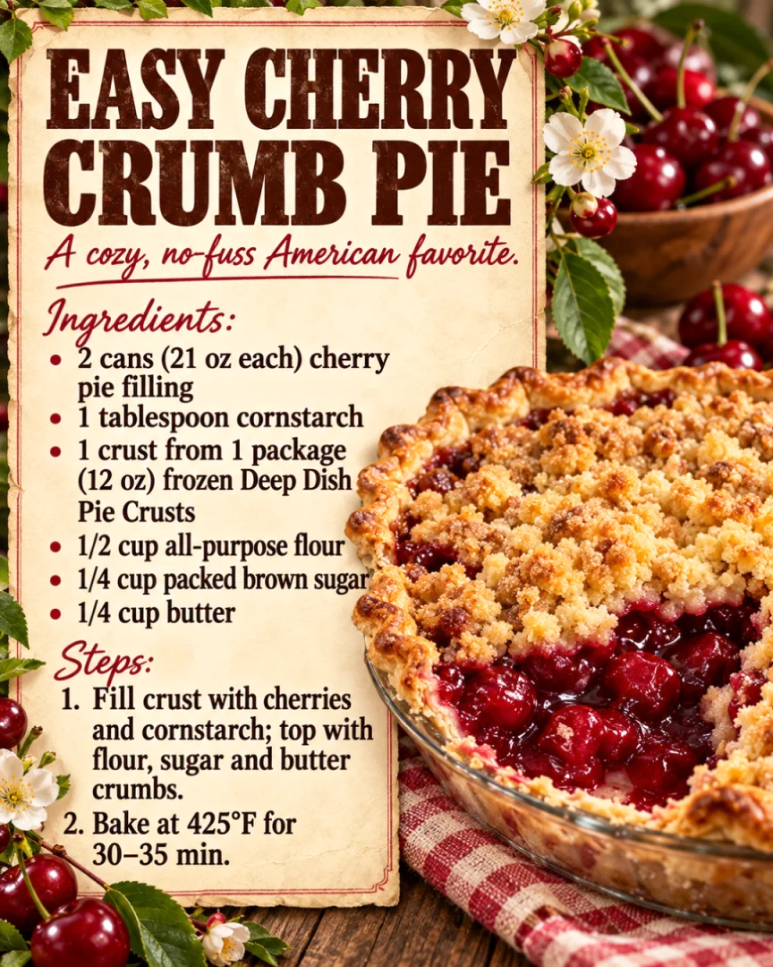 Easy Cherry Crumb Pie