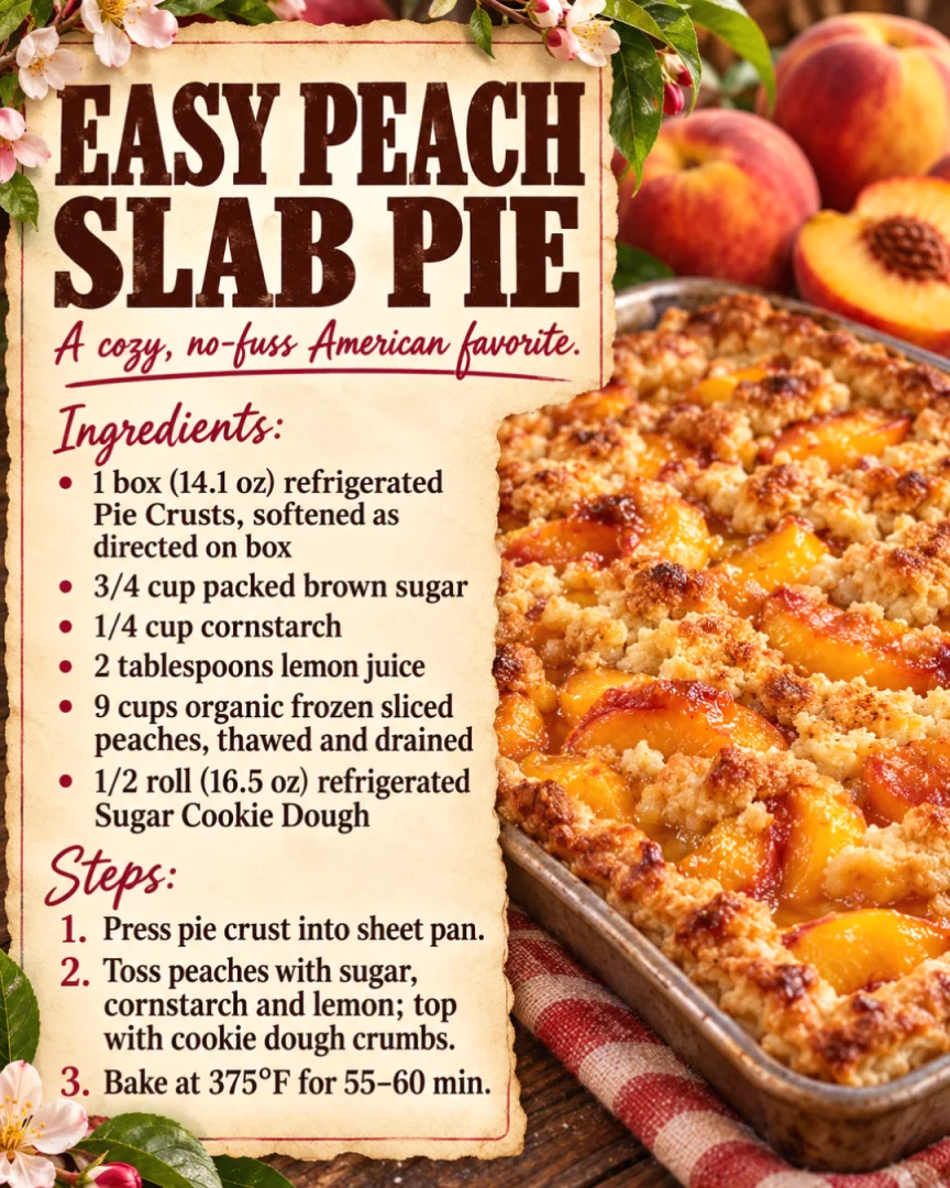 Easy Peach Slab Pie