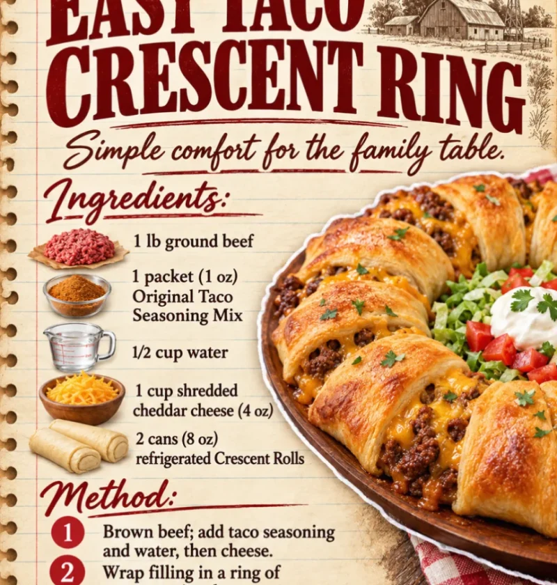 easy taco crescent ring