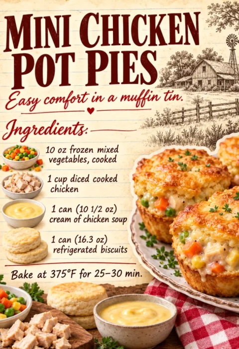 mini chicken pot pies