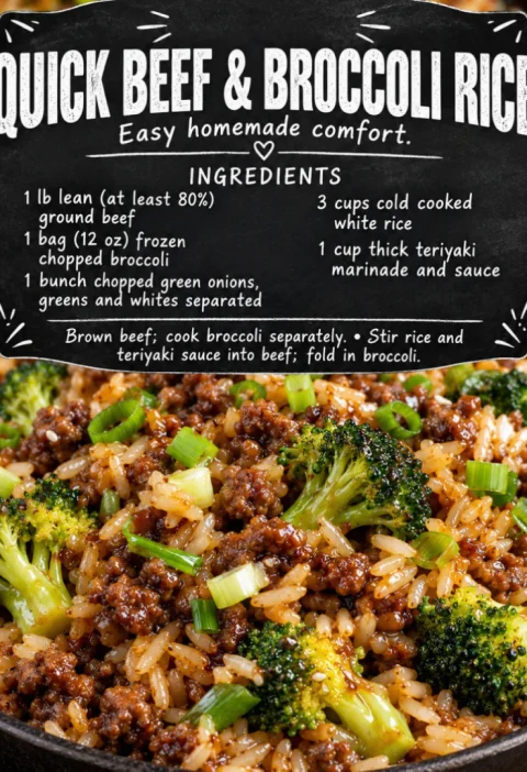 quick beef & broccoli rice