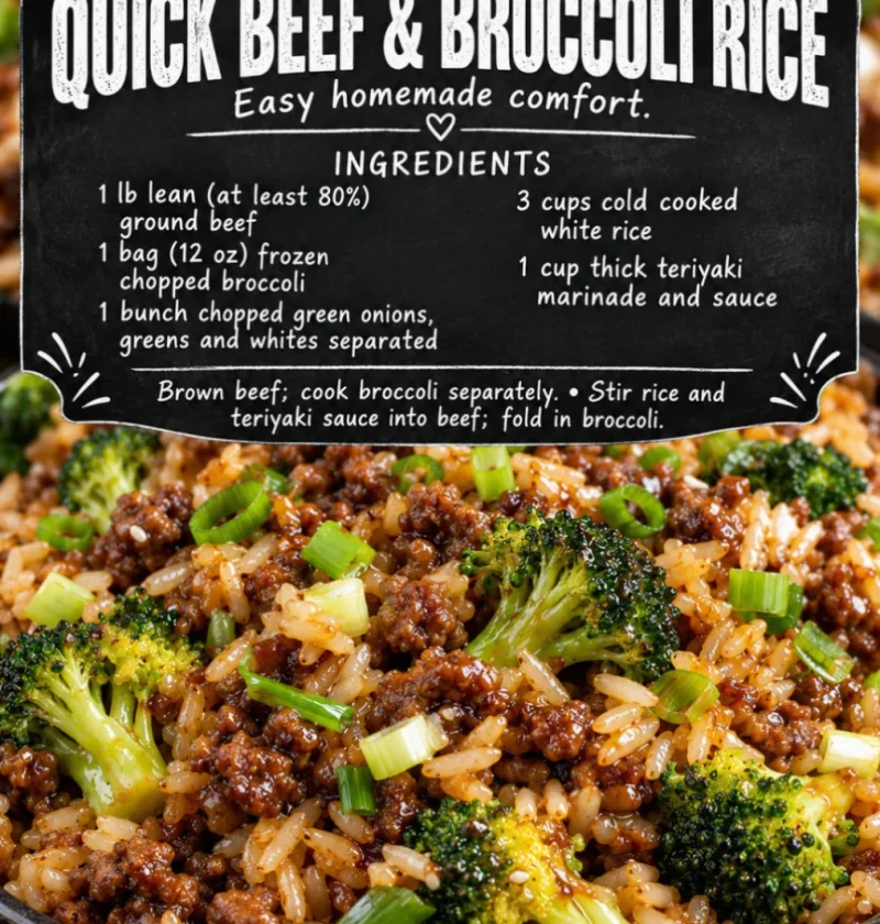 quick beef & broccoli rice