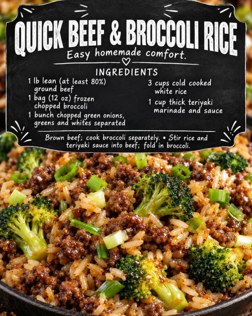 Quick Beef & Broccoli Rice