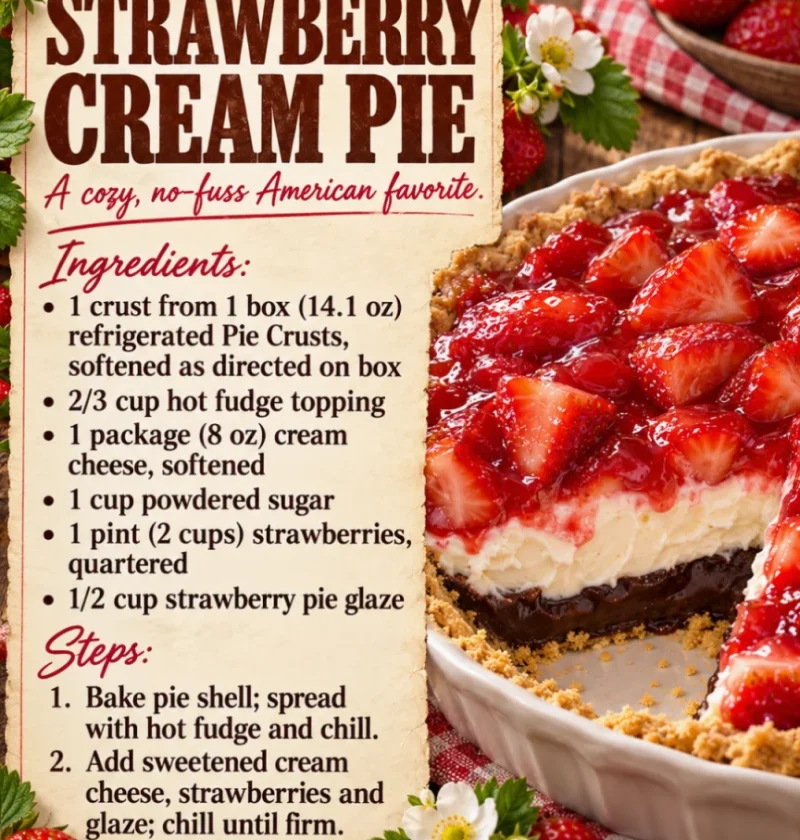 strawberry cream pie